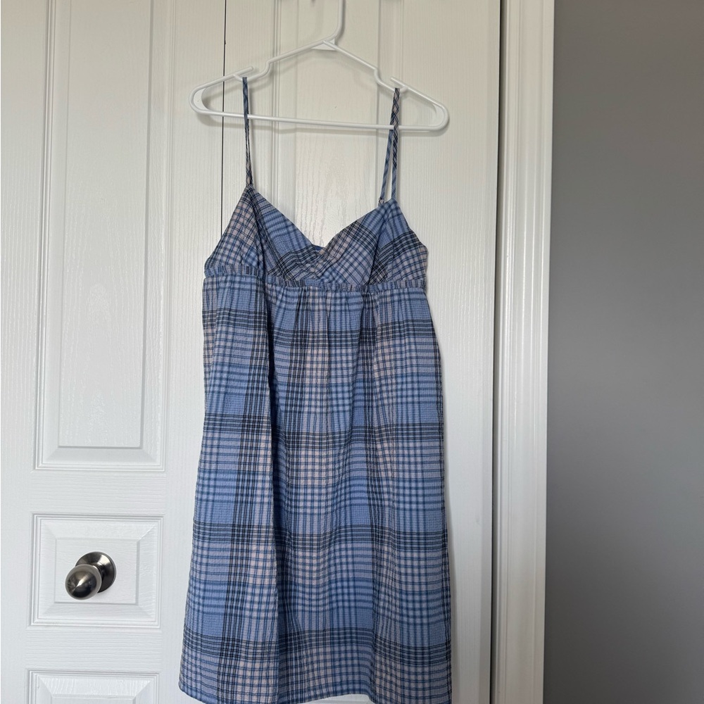 NWT Sunday Best Blue and Black Checkered Dress